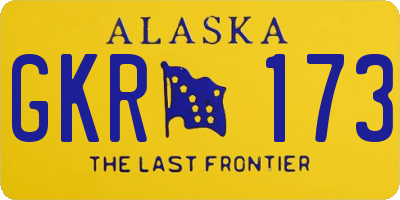 AK license plate GKR173