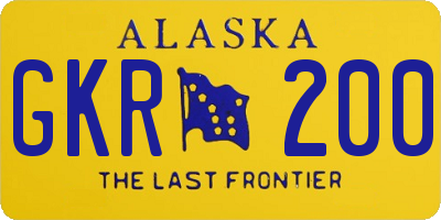 AK license plate GKR200