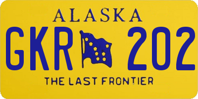 AK license plate GKR202