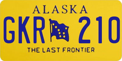 AK license plate GKR210