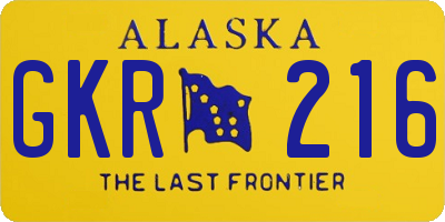 AK license plate GKR216