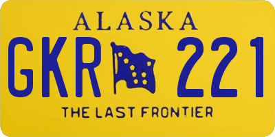 AK license plate GKR221