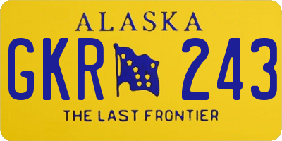 AK license plate GKR243