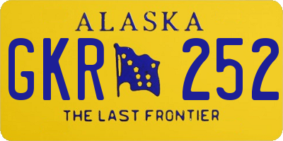 AK license plate GKR252