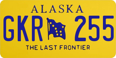 AK license plate GKR255