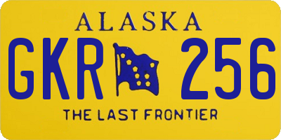 AK license plate GKR256