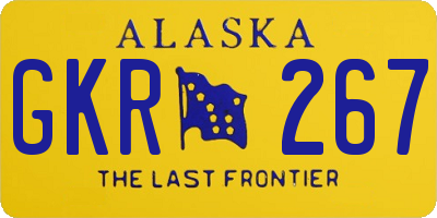 AK license plate GKR267