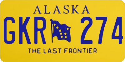AK license plate GKR274