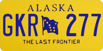AK license plate GKR277