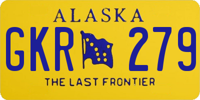 AK license plate GKR279