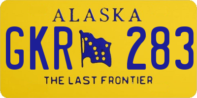 AK license plate GKR283