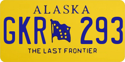 AK license plate GKR293