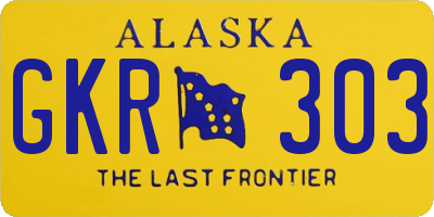 AK license plate GKR303