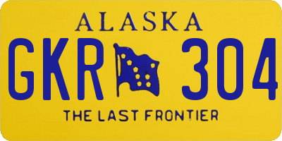 AK license plate GKR304