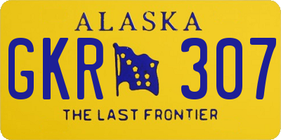 AK license plate GKR307