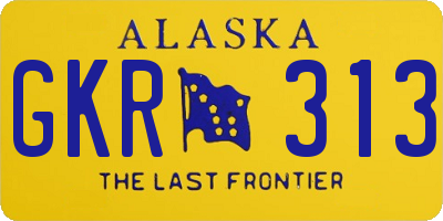 AK license plate GKR313