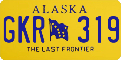 AK license plate GKR319