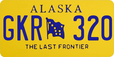 AK license plate GKR320