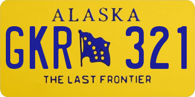 AK license plate GKR321