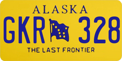 AK license plate GKR328