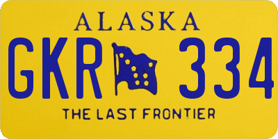 AK license plate GKR334