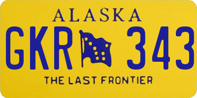 AK license plate GKR343