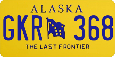 AK license plate GKR368