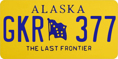 AK license plate GKR377