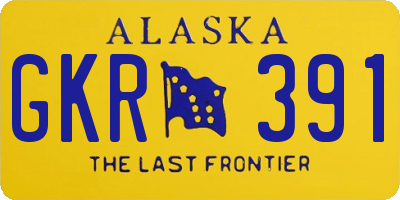 AK license plate GKR391
