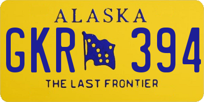 AK license plate GKR394