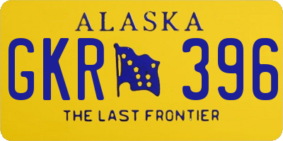 AK license plate GKR396