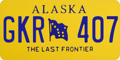 AK license plate GKR407