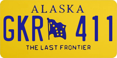 AK license plate GKR411
