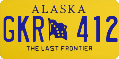 AK license plate GKR412