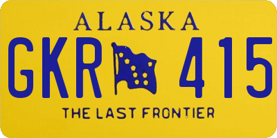 AK license plate GKR415