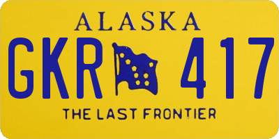 AK license plate GKR417
