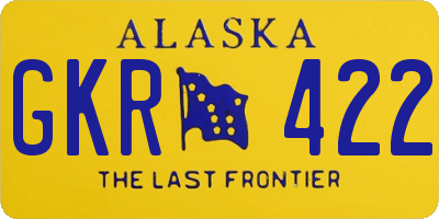 AK license plate GKR422