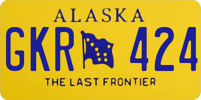 AK license plate GKR424