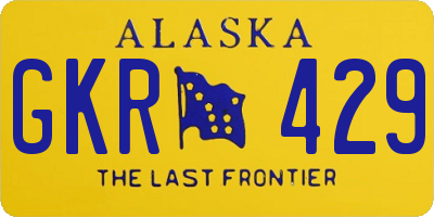 AK license plate GKR429