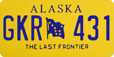AK license plate GKR431