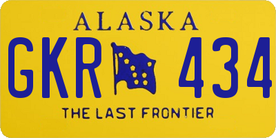 AK license plate GKR434