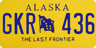 AK license plate GKR436