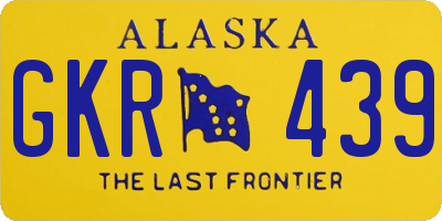 AK license plate GKR439