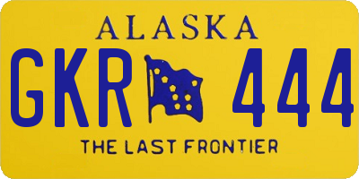 AK license plate GKR444