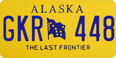 AK license plate GKR448