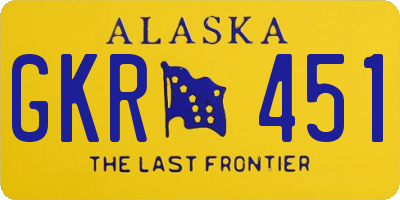 AK license plate GKR451