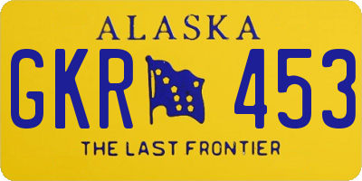 AK license plate GKR453