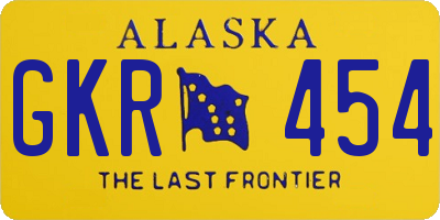AK license plate GKR454