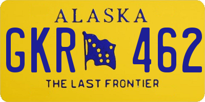 AK license plate GKR462