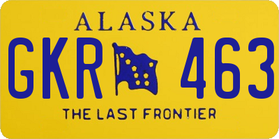 AK license plate GKR463